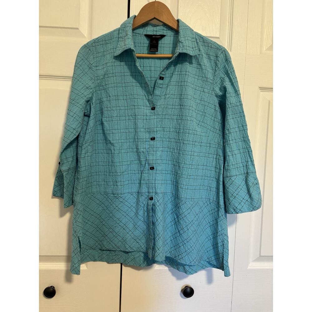 Women’s Ali Miles Blue Button Shirt Size Small